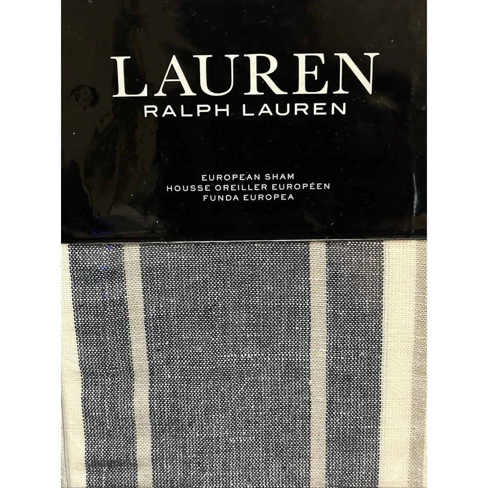 Lauren RALPH LAUREN 1PC DOMINQUE YARN DYE EURO PILLOW SHAM NWT MSRP $150